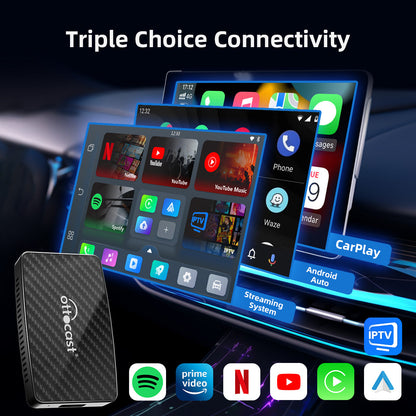 2025 Upgraded Play2Video Pro YouTube Netflix Prime video wireless CarPlay/Android Auto car box