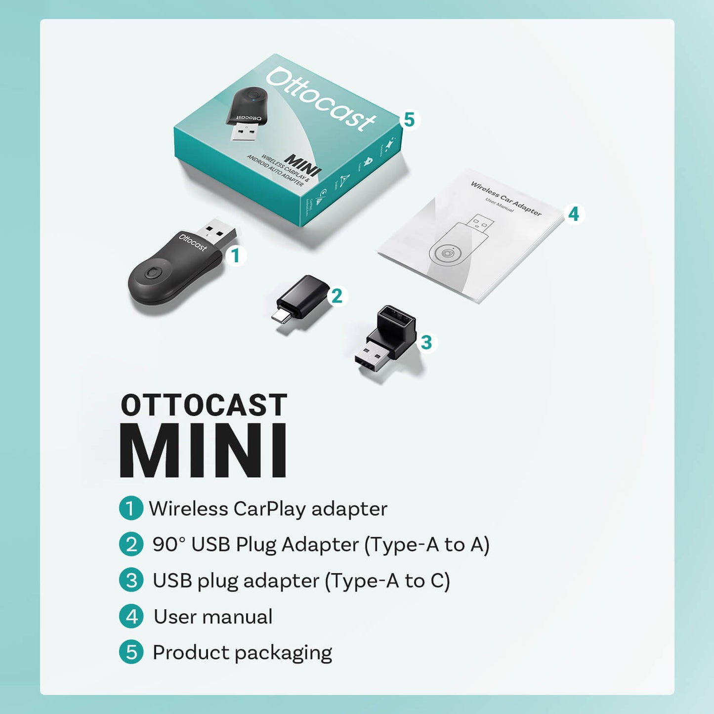 2025 Mini Wireless CarPlay/Android Auto Adapter