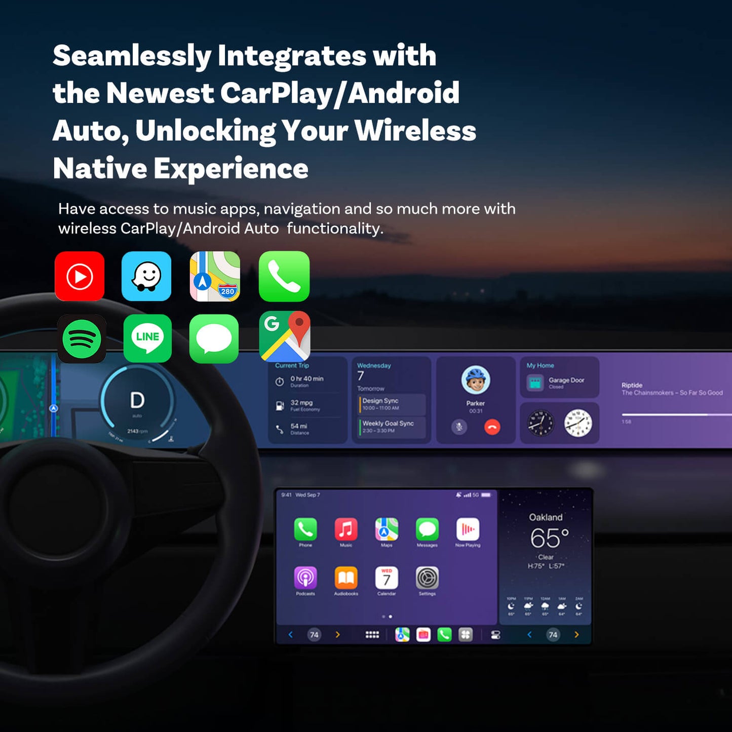 2025 Mini Wireless CarPlay/Android Auto Adapter